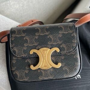 Celine MINI CLAUDE IN TRIOMPHE CANVAS